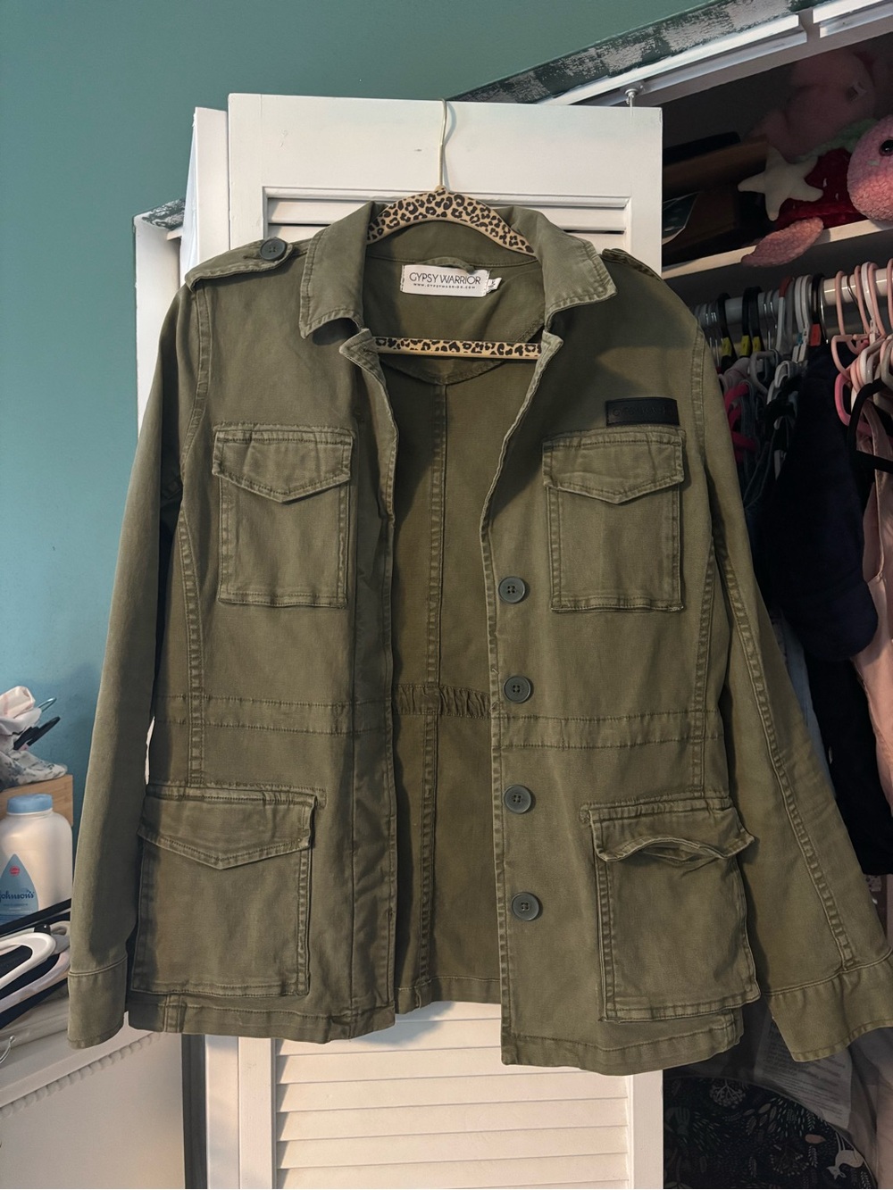 Gypsy Warrior Olive Green Utility Jacket for women